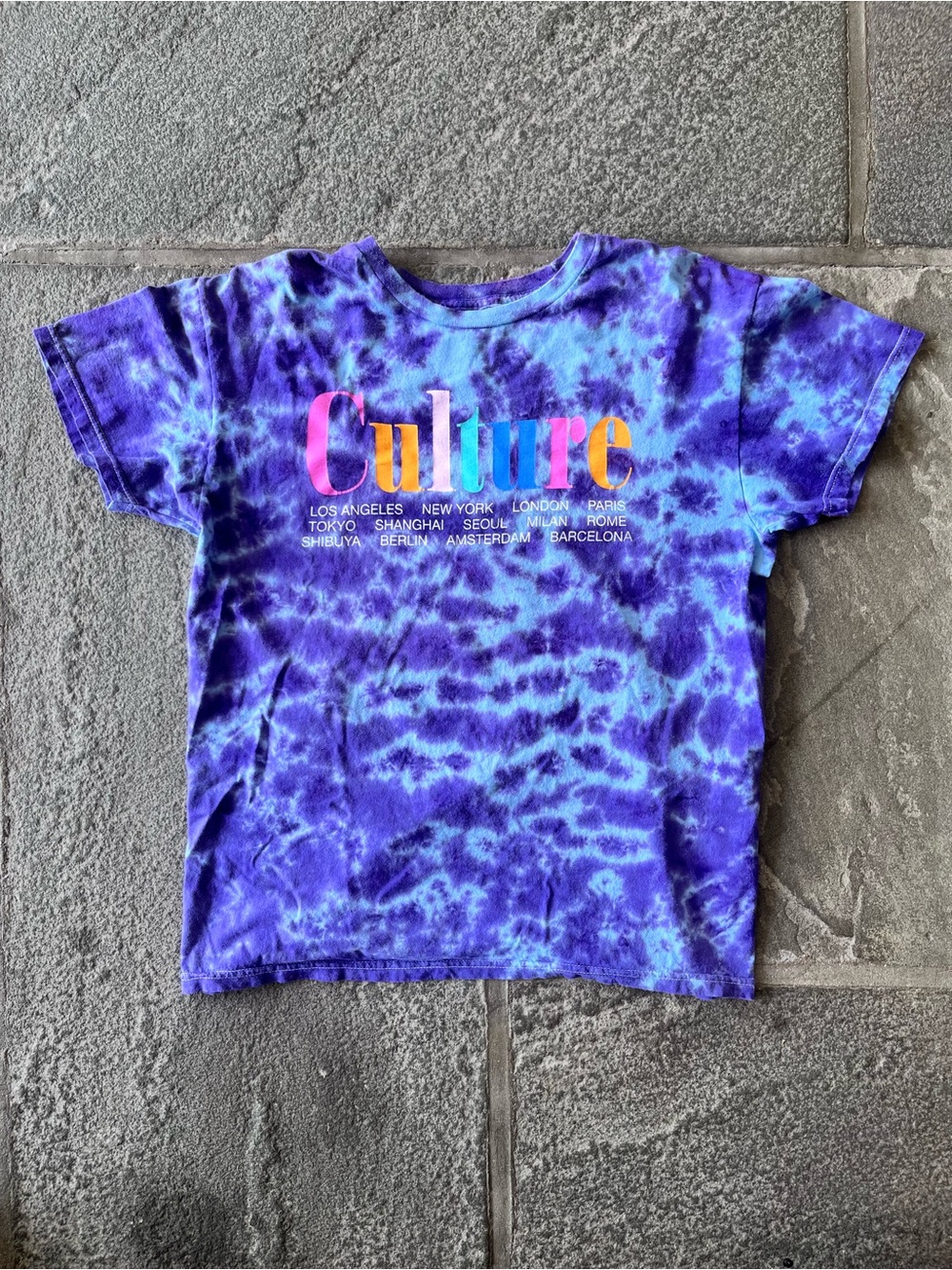 Culture Tie-Dye Kids T-Shirt - Purple Blue
